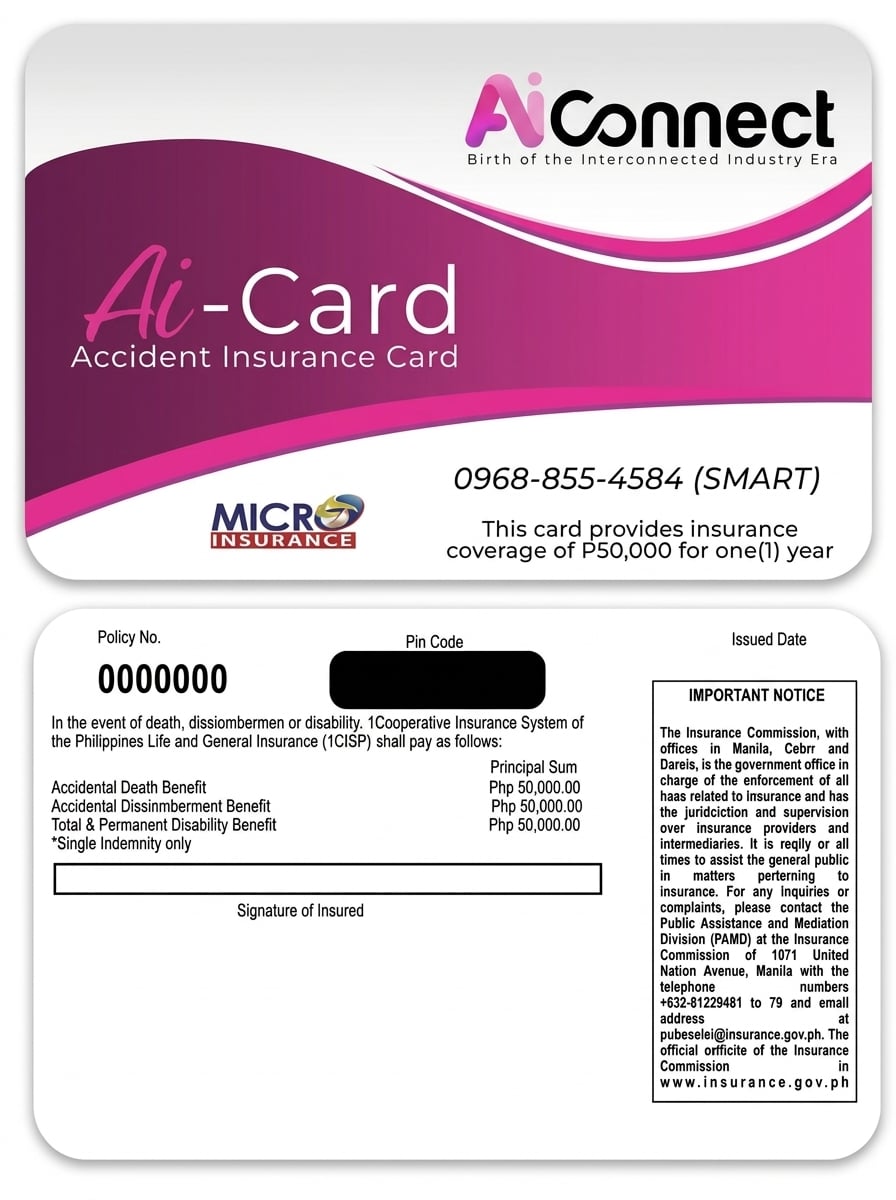 AiConnect Ai-Card Accident Insurance - P50,000 coverage for 1 year